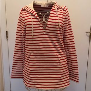 Tory Burch Hooded tunic top SZ S